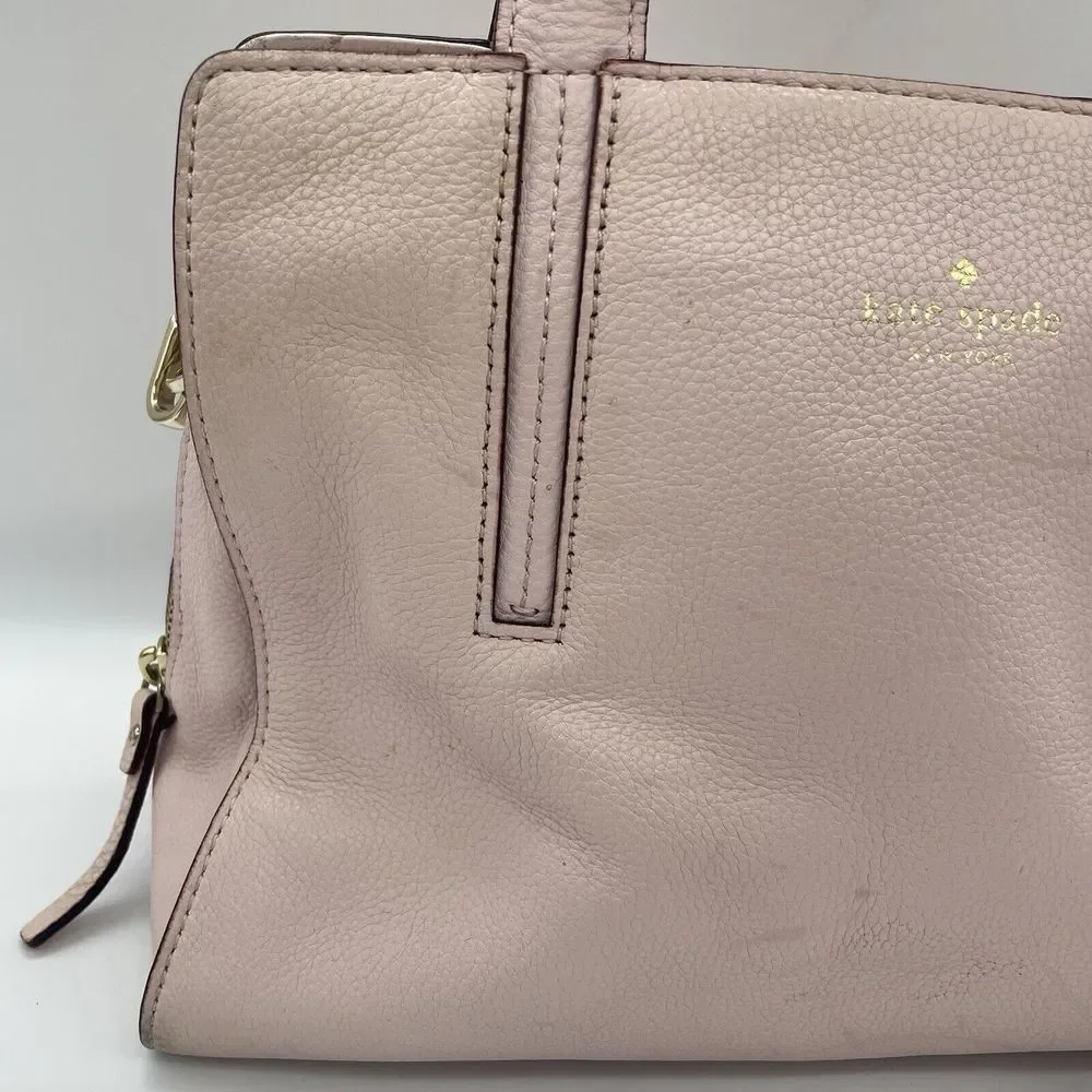 Kate‎ Spade Dominique Pink Leather Street Pebble Purse Handbag Shoulder Strap